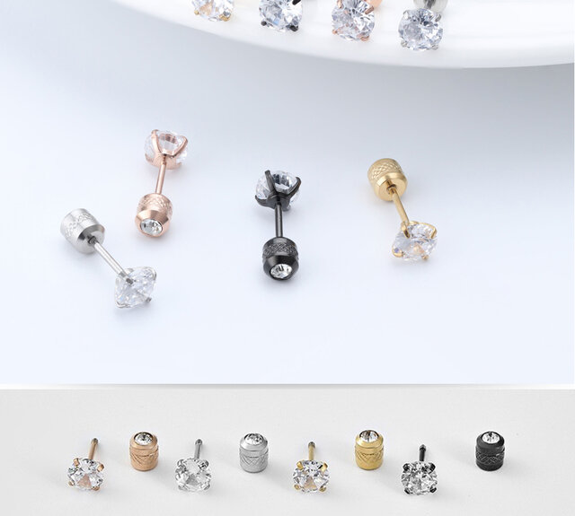【じゅんちゃん様】Chromaリバーシブルピアス 凛 RIN ボディピアス 16G 軟骨ピアス シールド ジュエル
