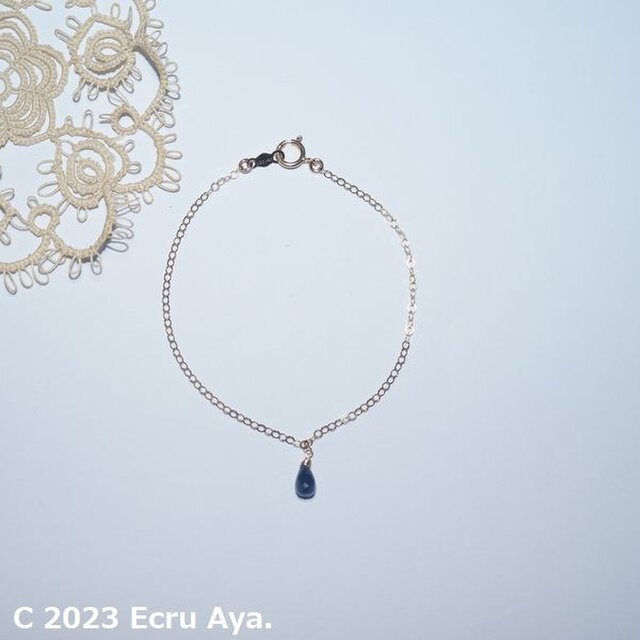 *居待月*宝石質サファイアAAAのブレスレット