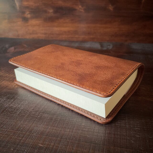 《文庫本サイズ》レザーブックカバー（チョコ）