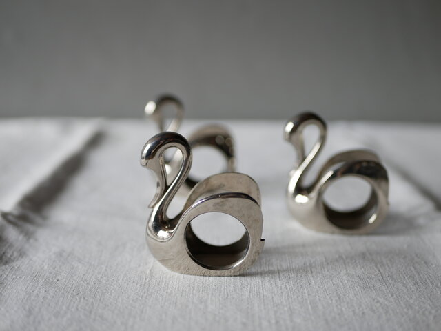 スワン ナプキンリング 白鳥 フランスアンティーク ブロカント | iichi