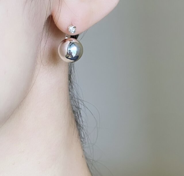 Nuts ピアス silver925 サージカルステンレス メタルボールキャッチ