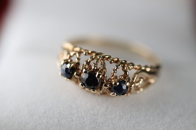 英国 ビンテージ レディース ゴールド 375 指輪 トパーズ ダイヤ J96 英国 ビンテージ レディース ゴールド 375 指輪 トパーズ ダイヤ J96