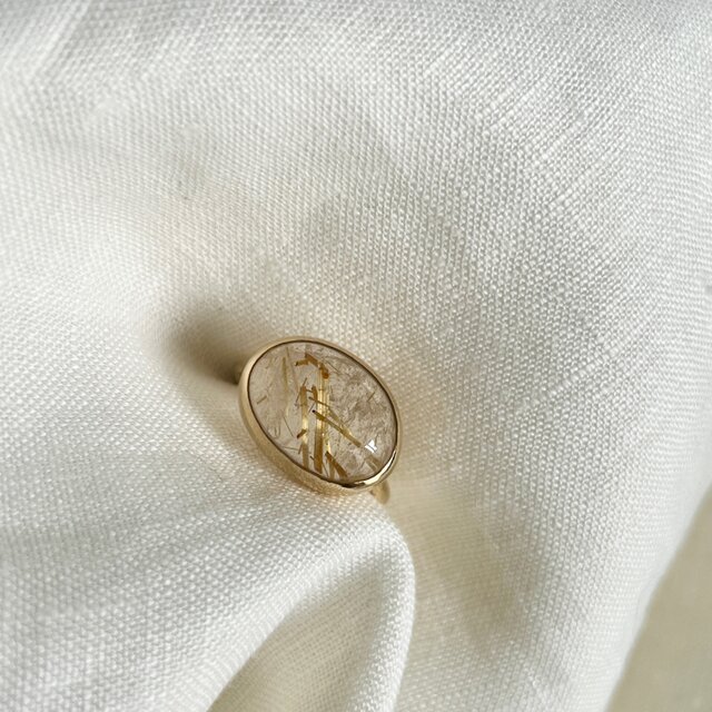 ゴールデンルチルクォーツ シルバーリング 一点もの 10号 大ぶり ご ゴールデンルチルクォーツ シルバーリング 一点もの 10号 大ぶり ご
