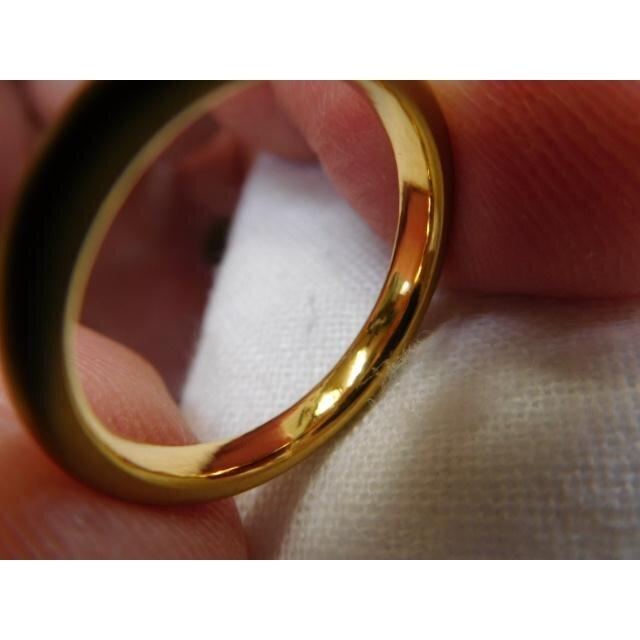 結婚指輪 純金 24k 24金 k24【鍛造】シンプル ストレート 甲丸リング