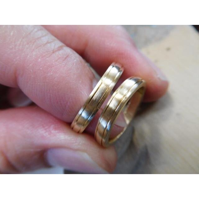 結婚指輪 k18 18金 18k ゴールド【鍛造】シンプル 甲丸リング 3mm 