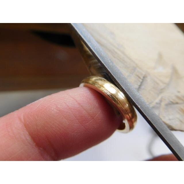 結婚指輪 k18 18金 18k ゴールド【鍛造】シンプル 甲丸リング 3mm ...