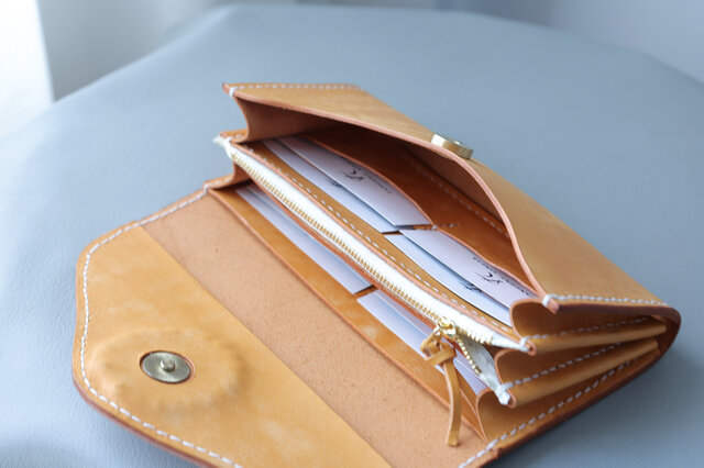 スリム長財布の作り方《ハンドメイド》DIY long wallet - YouTube