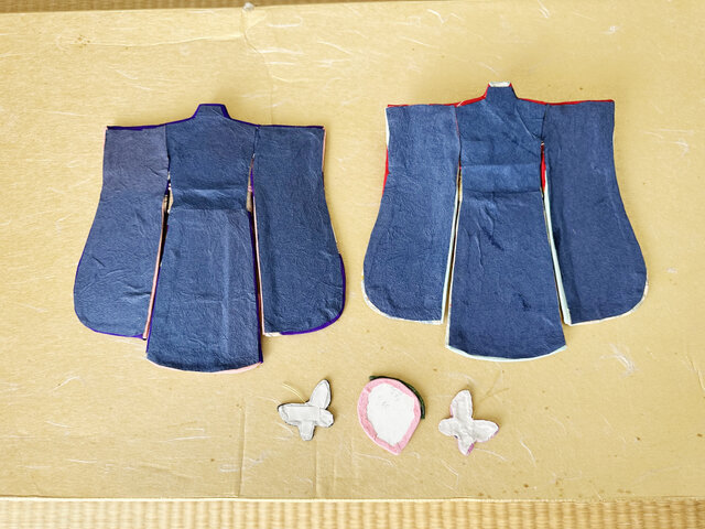 押絵着物 紫とブルー ＃45 | iichi 日々の暮らしを心地よくする