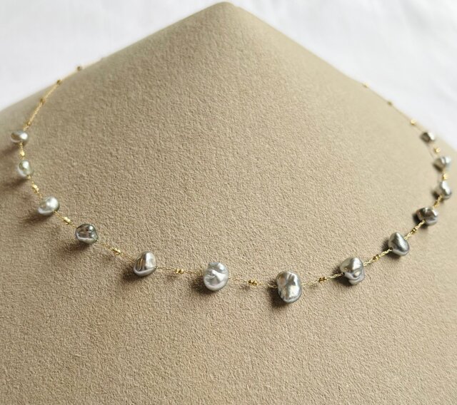 タヒチケシパール ネックレス kd | iichi 日々の暮らしを心地よくする