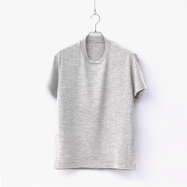 【ユニセックス】C HIGH END メリノウールＴシャツ　(704グレーメランジ　Sサイズ)