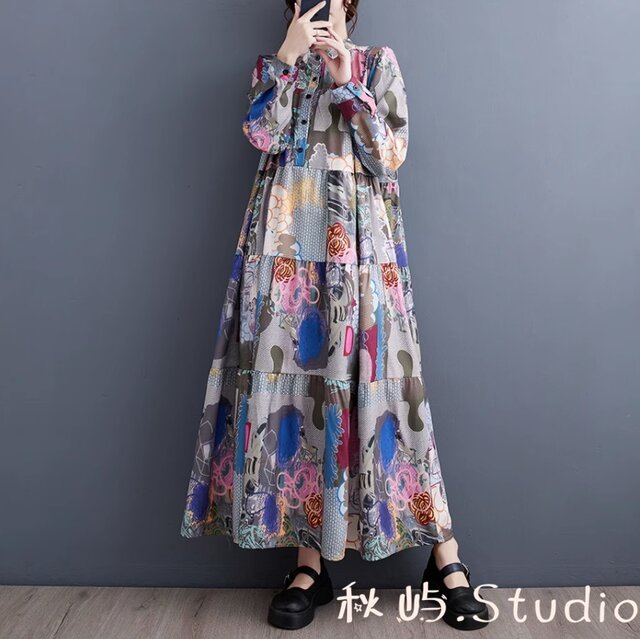 arts&science コットン ドレス ロングワンピース 長袖 綿 春秋冬 楽天市場】【送料無料】ワンピース レディース ドレス 長袖