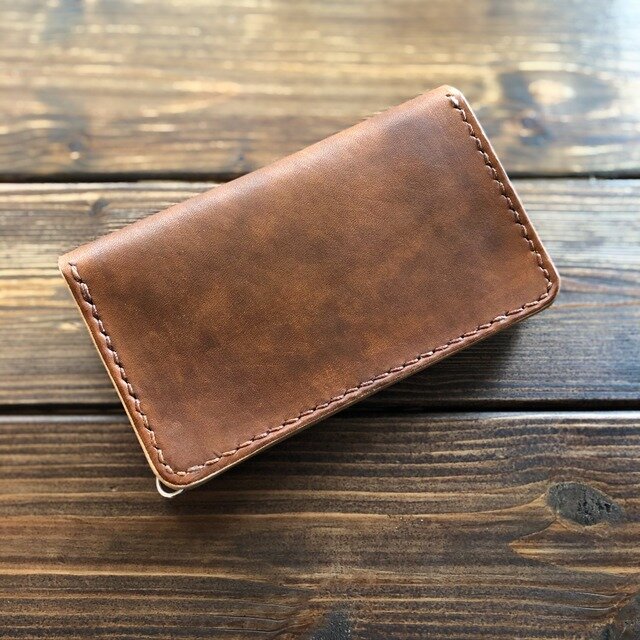 Middle Trucker Wallet 丘染めBROWN 2Tone】 | iichi 日々の暮らしを