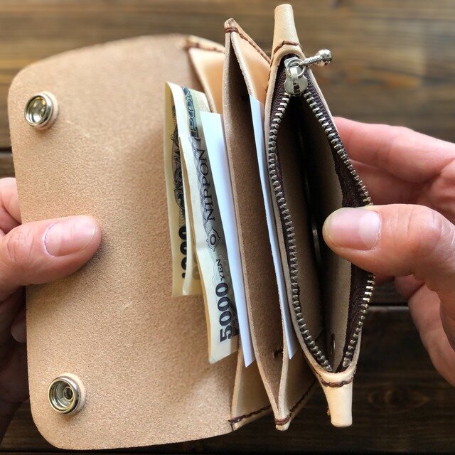 Middle Trucker Wallet 丘染めBROWN 2Tone】 | iichi 日々の暮らしを