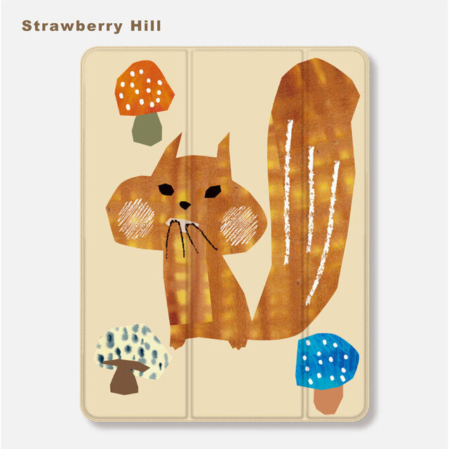 リス と キノコ iPad pro iPad air iPad mini 2 5 6 9 10 11 iPadケース