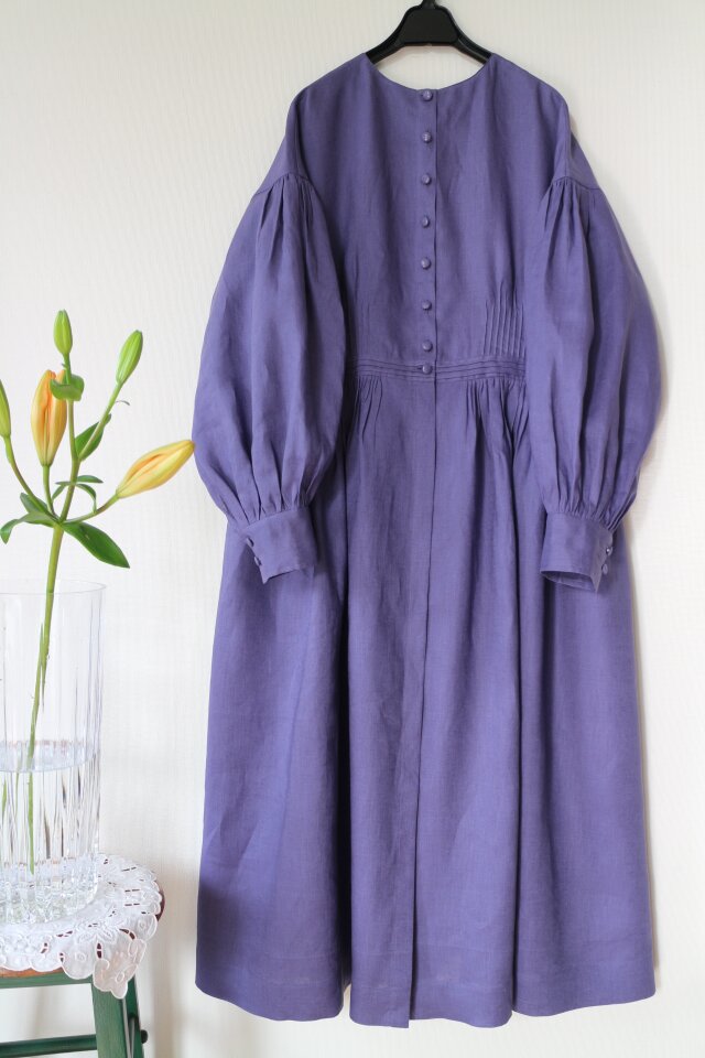 一枚限定★国産40番手フレンチリネン100％ 2way 羽織ロングワンピース★