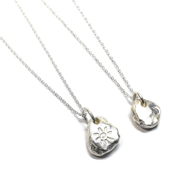 太陽と月 シルバー ペアネックレス PE-147