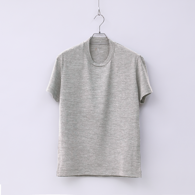 【ユニセックス】C HIGH END メリノウールＴシャツ　(704グレーメランジ　Sサイズ)