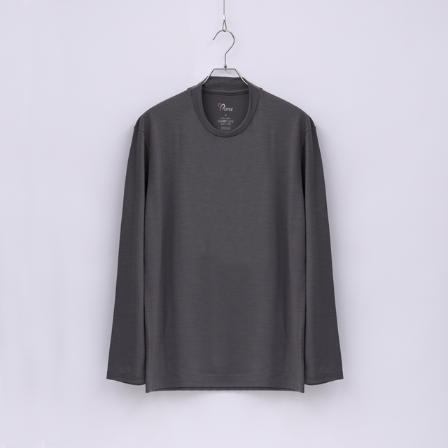 【ユニセックス】C HIGH END メリノウール長袖Ｔシャツ　(702モカブラウン　Sサイズ)