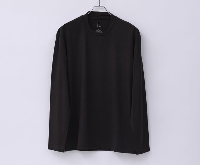 新品未使用！H beauty&youth ブラック 長袖 Tシャツ ユニセックス】C HIGH END ウールTシャツ 長袖 (601ダーク