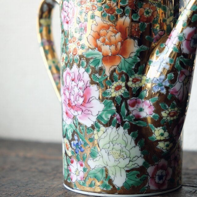 金彩 更紗の花鳥 気品豊かな装いに 訪問着 A440-5 M 【中古】 着物・浴衣