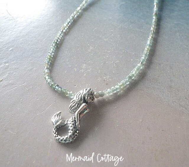 sv925*Silver Mermaid ☆銀の人魚の天然石ネックレス | iichi 日々の