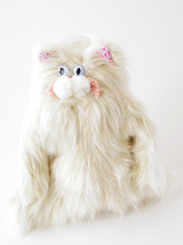 モフモフねこぐるみ ／ベージュ（小）