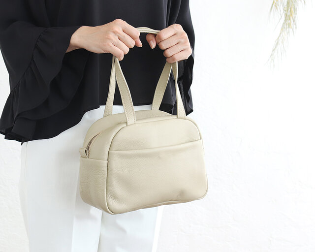 mulberry レザーボストンバッグ ベージュ mulberry レザー