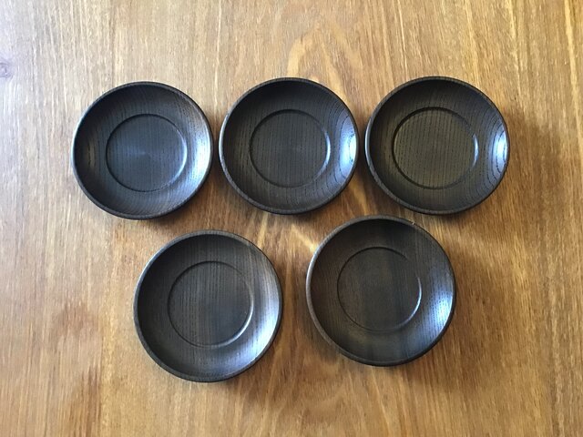 神代欅茶托 9センチ 5枚組 | iichi 日々の暮らしを心地よくする