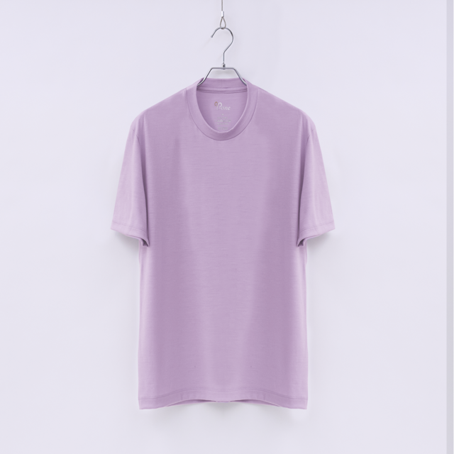 【ユニセックス】C BASIC　メリノウールTシャツ　(300ライトピンク　Sサイズ)