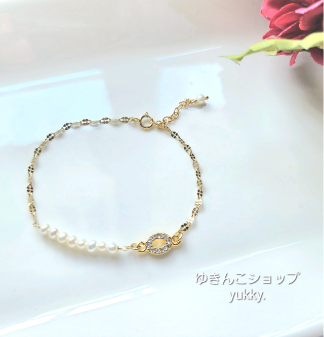 淡水パール✽14kgfブレスレット