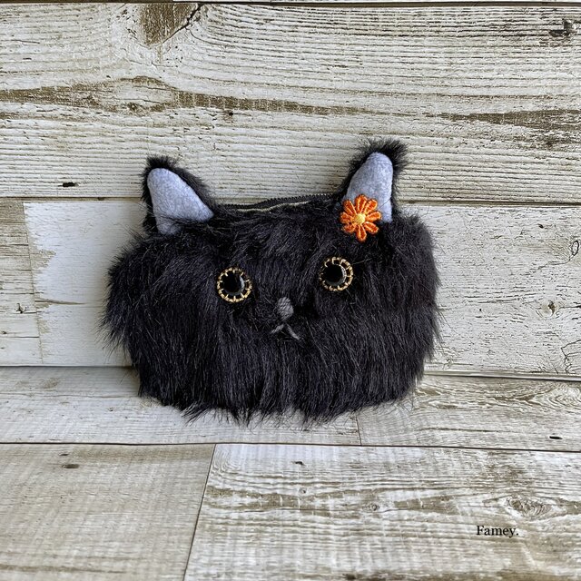 ❤️ハンドメイド♥エコバッグ❤️黒猫タグ❤️ - トートバッグ