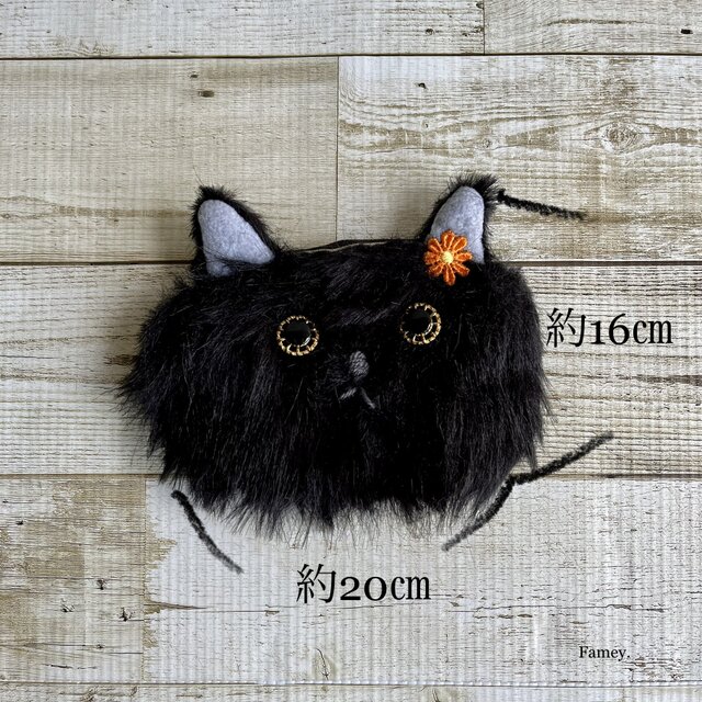 ❤️ハンドメイド♥エコバッグ❤️黒猫タグ❤️ - トートバッグ