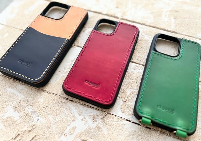 iphone バックレザーケース シンプル型 | iichi 日々の暮らしを心地よくするハンドメイドやアンティークのマーケットプレイス