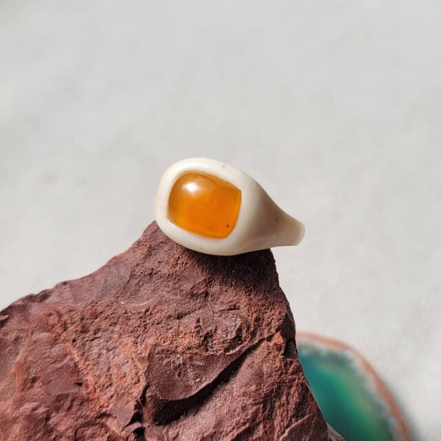 鹿の角 オレゴンキャラメルオパールのリング#2 約6.5～7号