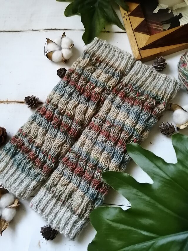 【M】Noël〜聖夜　オパール毛糸のレッグウォーマー