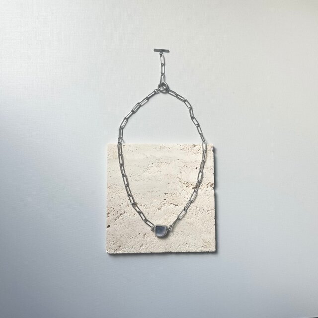 oyster shell stainless mantel chainnecklace 牡蠣殻×銀継 マンテル