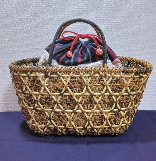 菊花華編みかご　44