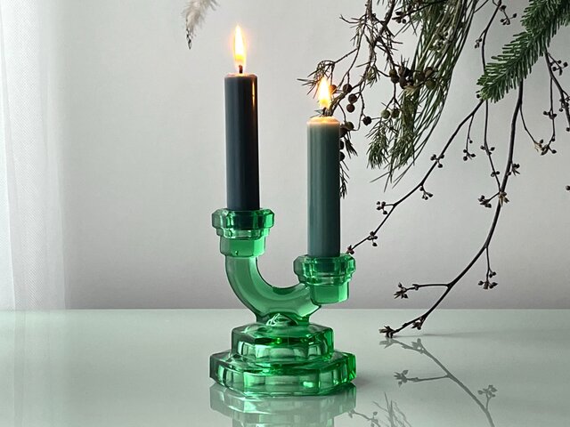 Riihimaen lasi】リーヒマエンラシ ヴィンテージ キャンドルホルダー