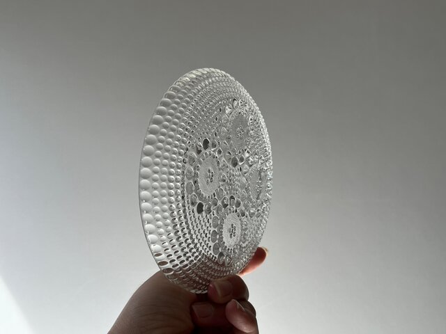 Riihimaen lasi】Grapponia ケーキプレート クリア