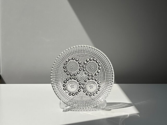 Riihimaen lasi】Grapponia ケーキプレート クリア