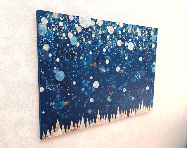 『雪に踊る』 アクリル画 A3サイズ★原画1点物★ 雪に踊る 」アクリル画 ☆原画1点物☆ | ぼへみあんファクトリー