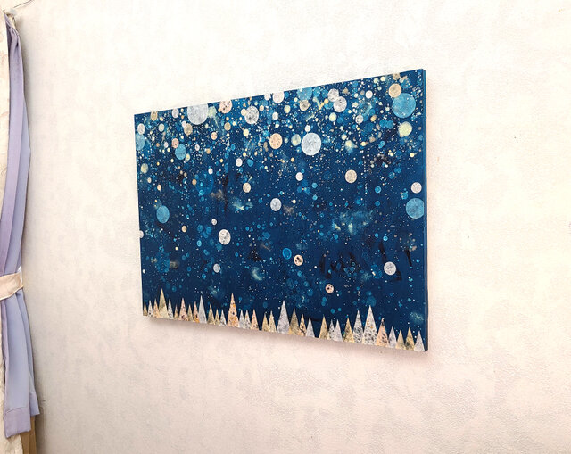 雪の森M20号（アクリル原画） | iichi 日々の暮らしを心地よくする