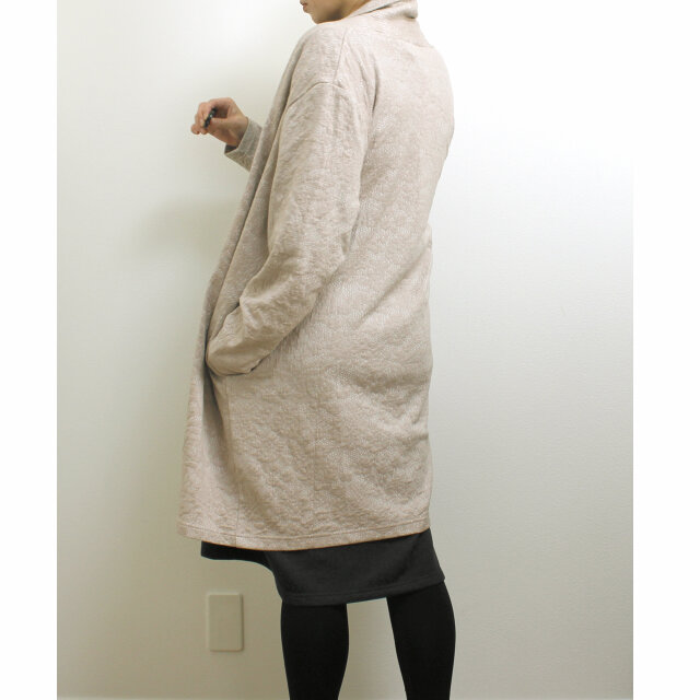 コクーンシルエットのリラックスワンピース / カット＆ソー グレー裏毛