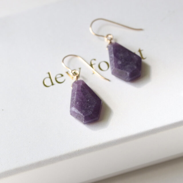 14kgf レピドライト ピアス