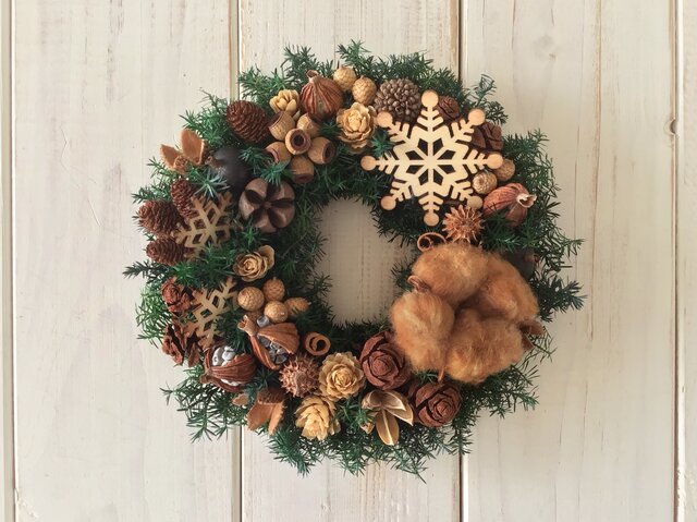 クリスマスリースmini F(15cm) | iichi 日々の暮らしを心地よくする