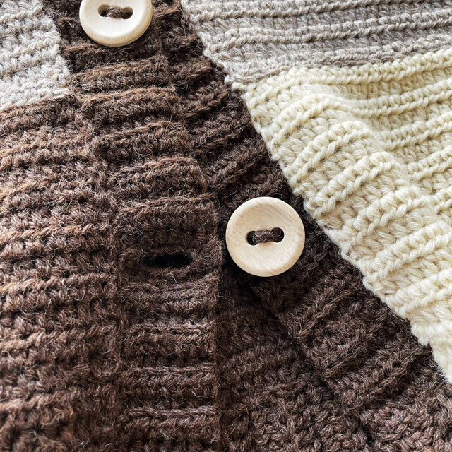 【*⁠・✶゜sale・⁠。゜】毛糸手編み　パッチワーク　vintageカバー