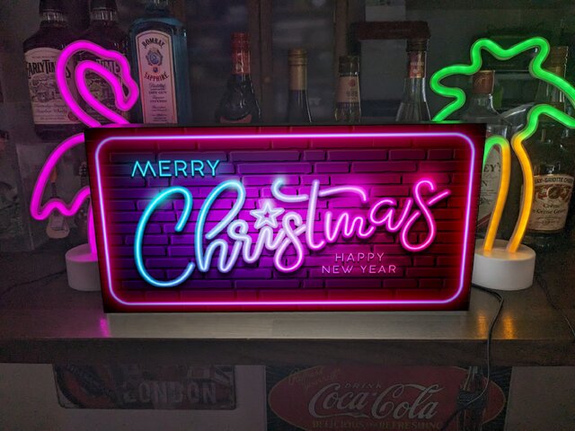 Lサイズ】メリー クリスマス イルミネーション サンタクロース