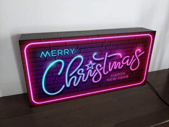 Lサイズ】メリー クリスマス イルミネーション サンタクロース ネオン