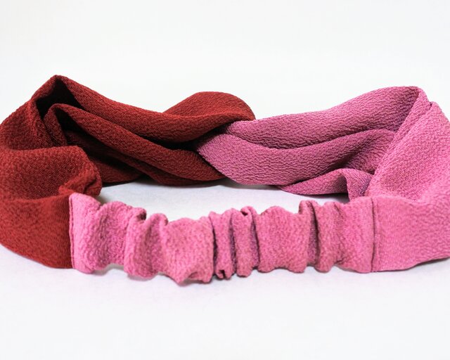 着物リメイク♥️クロスヘアターバン 着物リメイク 帯揚げのクロスターバン | iichi 日々の暮らしを心地よく