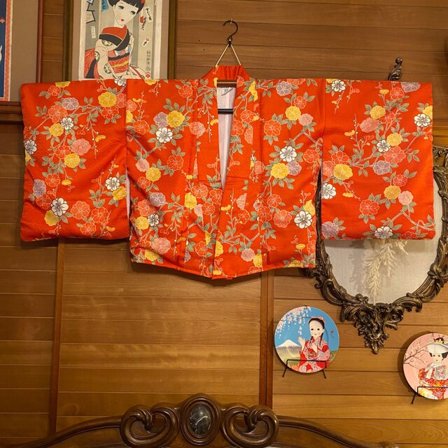 美品　アンティーク着物　大正モダン　レトロ　リメイク素材としても 銘仙 | アンティーク着物 侘びすけ wabisuke モダン おしゃれな着物
